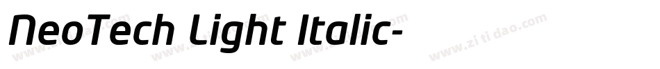 NeoTech Light Italic字体转换